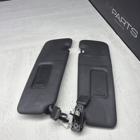 BMW F83 M4 15-20 Vinyl Black Sun Visor Pair OEM
