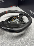 BMW 01-06 E46 M3 Manual Custom Leather Sides Flat Bottom Steering Wheel Only