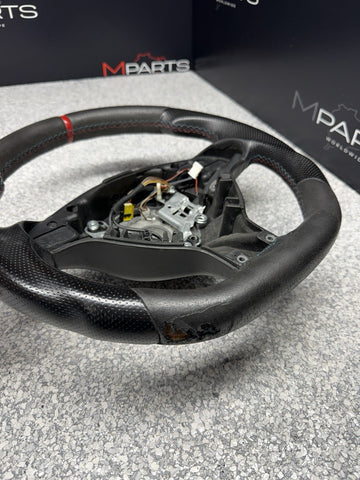 BMW 01-06 E46 M3 Manual Custom Leather Sides Flat Bottom Steering Wheel Only