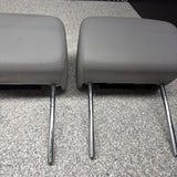 2001-2006 BMW E46 M3 Convertible Grey Rear Headrests Head Rests Pair OEM *Tabs*