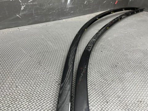 10-15 FERRARI 458 ITALIA ROOF GUTTER TRIMS MOULDINGS NERO DAYTONA 82275412