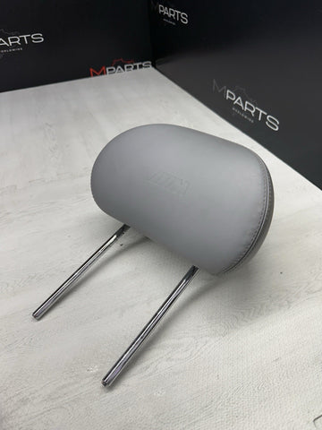 BMW E46 M3 01-06 Front Seat Headrest Head Rest Gray OEM
