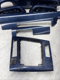 01-06 BMW E46 M3 Convertible Interior Armrests Trim Set Painted Blue
