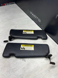 BMW E64 M6 Convertible OEM Sunvisors Sun Visors Black Leather Pair