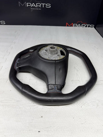 BMW 01-06 E46 M3 Manual Custom Leather Sides Flat Bottom Top Steering Wheel
