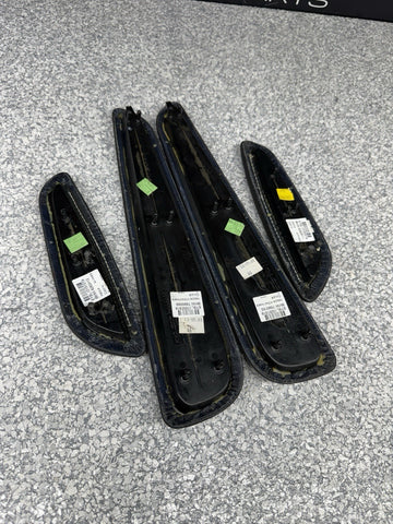 01-06 BMW E46 M3 Convertible Door Upper Arm Rest Armrest Pads Black