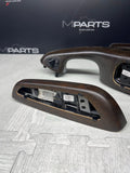 01-06 BMW E46 M3 Convertible Interior Armrests Trim Set Titan Shadow Grey