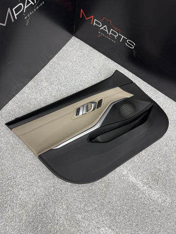 21-26 BMW G20 340 M340 Front Left Driver Door Card Panel Cover Trim Beige