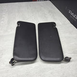 1984-1993 BMW E30 3-Series Factory Sun Visor Pair Anthracite Vinyl OEM *Notes*