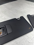 BMW 21-26 G82 M4 Coupe Front Sun Visors Pair Black 8097333 8097334