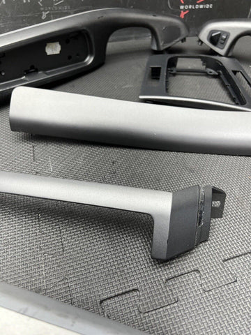 01-06 BMW E46 M3 Convertible Interior Armrests Trim Set Titan Shadow Grey Gray