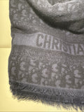 NEW Christian Dior WW Plaids D Oblique Summer Blanket C540 Navy Blue