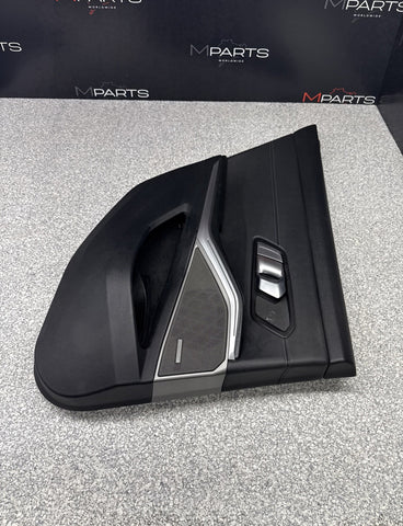 BMW 21-26 G80 M3 Sedan OEM Left Driver Rear Door Card Panel Black