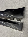 06-10 BMW E63 E64 M6 Side Skirts Rocker Panels Black Sapphire OEM