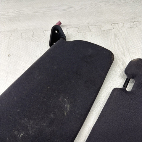 BMW E46 M3 01-06 Coupe Set Left Right Sun Visor Shade Black Pair OEM *Notes*