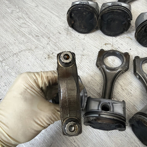 1996-2000 BMW S52 Engine Piston and Connecting Rod Set of 6 E36 M3 Z3M OEM