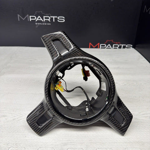 Real Carbon Fiber Steering Wheel Frame Cover Trim Porsche 911 GT3 2011-2015