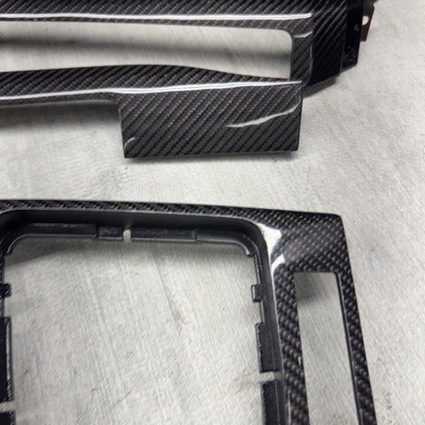 01-06 BMW E46 M3 Convertible Interior Armrests Trim Carbon Fiber *Notes*