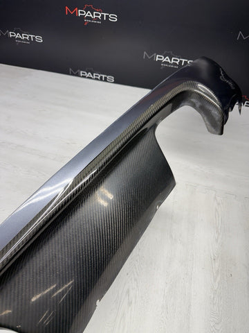 01-06 BMW E46 M3 CSL Style Rear Bumper Diffuser Carbon Fiber / Steel Grey