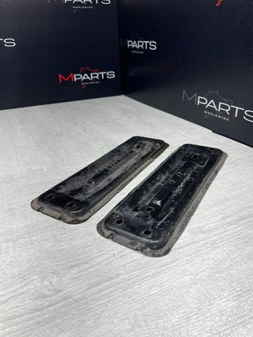 01-13 BMW E46 E90 E92 E93 M3 OEM MIDPIPE EXHAUST BRACKETS SUPPORT PLATES PAIR