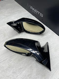 08-13 BMW E92 E93 M3 Folding Mirrors Gloss Black Trims + Glass / Black Covers