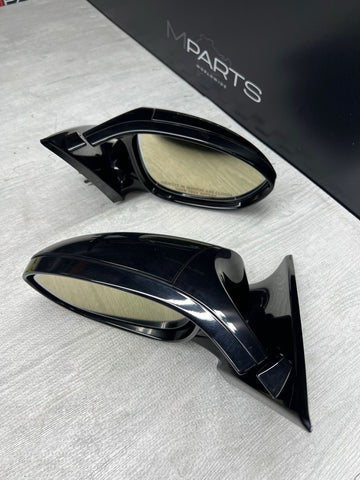 08-13 BMW E92 E93 M3 Folding Mirrors Gloss Black Trims + Glass / Black Covers