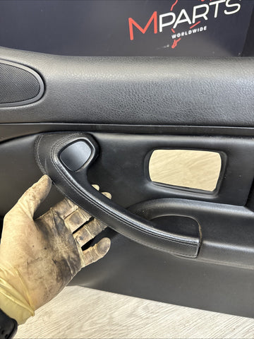 96-02 BMW Z3M Front Passenger Right Door Card Panel Cover Trim Leather Black