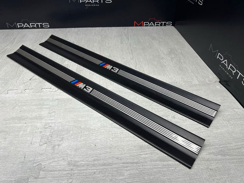 96-99 BMW E36 M3 Coupe Door Sills Trims Pair Black OEM