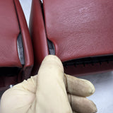 BMW 01-06 E46 M3 Convertible Rear Headrests Head Rests Imola Red OEM *Tab