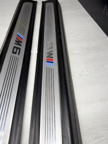 12-18 BMW M6 F12 Front Door Sills Cover Illuminated Trim Scuff Plate OEM *NOTE*