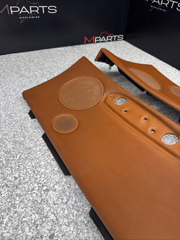 01-06 BMW E46 M3 Convertible Door Upper Arm Rest Armrest Pads Cinnamon