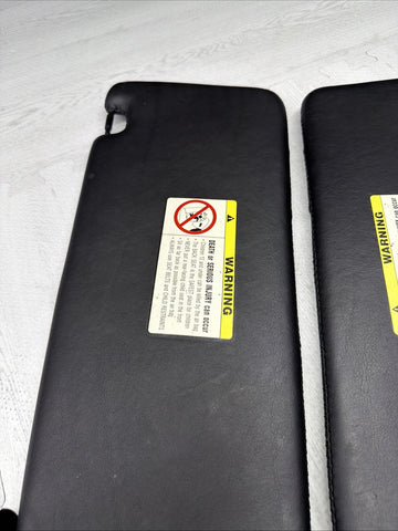 1999-2003 BMW M5 E39 Sun Visor Black Nappa Leather Stitched Left & Right SET