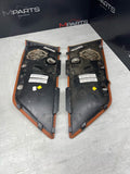 01-06 BMW E46 M3 Convertible Rear Left Right Door Cards Panels Trims Cinnamon