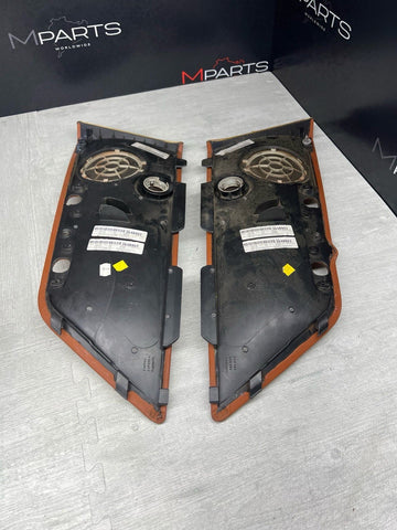 01-06 BMW E46 M3 Convertible Rear Left Right Door Cards Panels Trims Cinnamon
