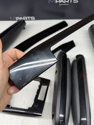 01-06 BMW E46 M3 Coupe Interior Armrests Trim Set Piano Black