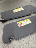 01-06 BMW E46 M3 Coupe Left Right Sunvisors Sun Visors Black Pair