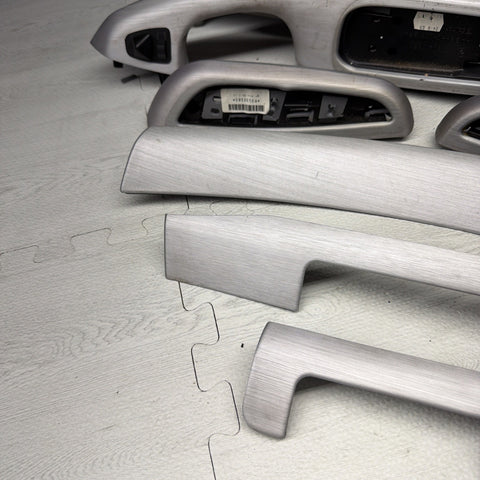 01-06 BMW E46 M3 Convertible Interior Armrests Trim Set Brushed Aluminum *Notes*