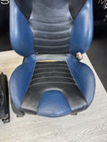 98-02 BMW Z3M Convertible Interior Front Heated Seats Blue / Black *Notes*