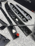 01-06 BMW E46 M3 Coupe Interior Armrests Trim Set Brushed Aluminum *4 Tabs