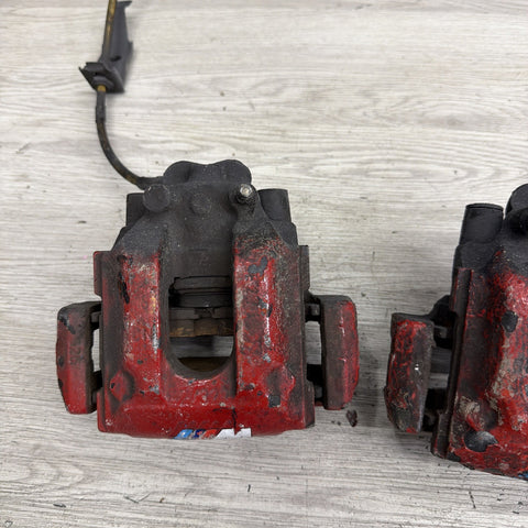 01-06 E46 M3 Rear Brake Calipers Left Right Pair Set Original Red