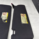 01-06 BMW E46 M3 Coupe Right Left Sun Visors Shade Mirror Black OEM *Peel*