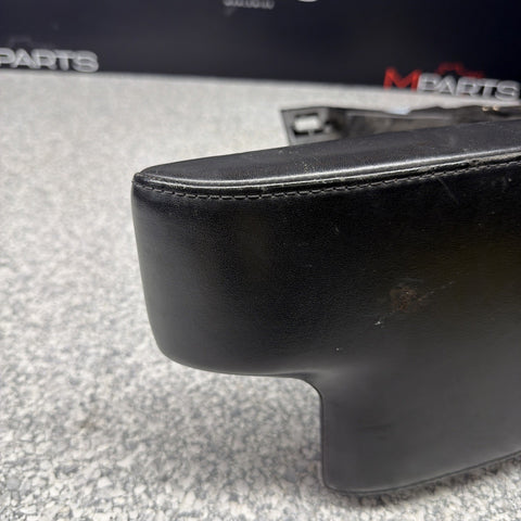 01-06 BMW E46 M3 Center Console Armrest Arm Rest Black Leather *Crease*