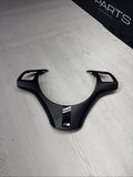 08-13 BMW E90 E92 E93 M3 Lower Steering Wheel Trim Cover Plate Black