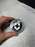 GENUINE HRE WHEEL RIM CENTER CAP OEM BLACK SILVER
