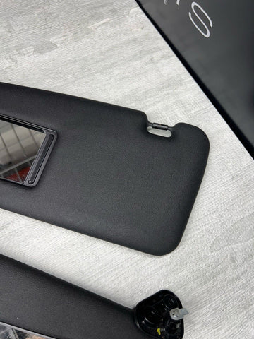 11-16 OEM BMW F10 535 M5 Interior Sun Visors Anthracite Black Alcantara