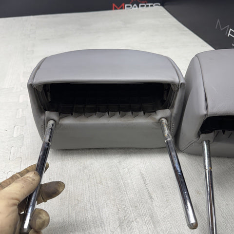 2001-2006 BMW E46 M3 Convertible Grey Rear Headrests Head Rests Pair OEM