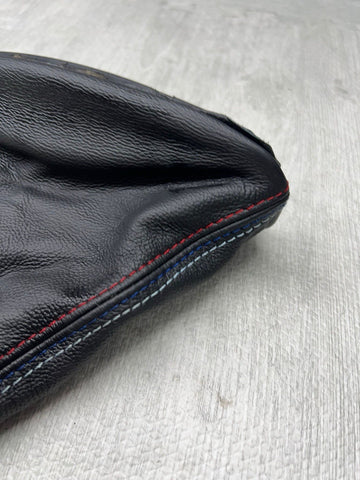 01-06 BMW E46 M3 EMERGENCY PARKING E BRAKE LEATHER BOOT TRI STITCH