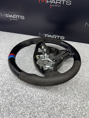 BMW Steering Wheel 01-06 E46 M3 Stock SMG Rewrapped Tri Color Stripe