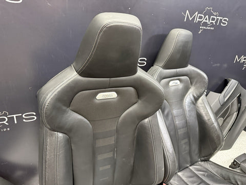 OEM 15-20 BMW F82 M4 LEATHER SEAT SEATS CUSHION INTERIOR SET BLACK