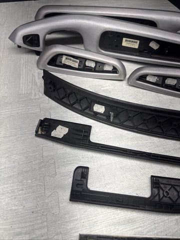 01-06 BMW E46 M3 Convertible Interior Armrests Trim Set Brushed Aluminum *Notes*